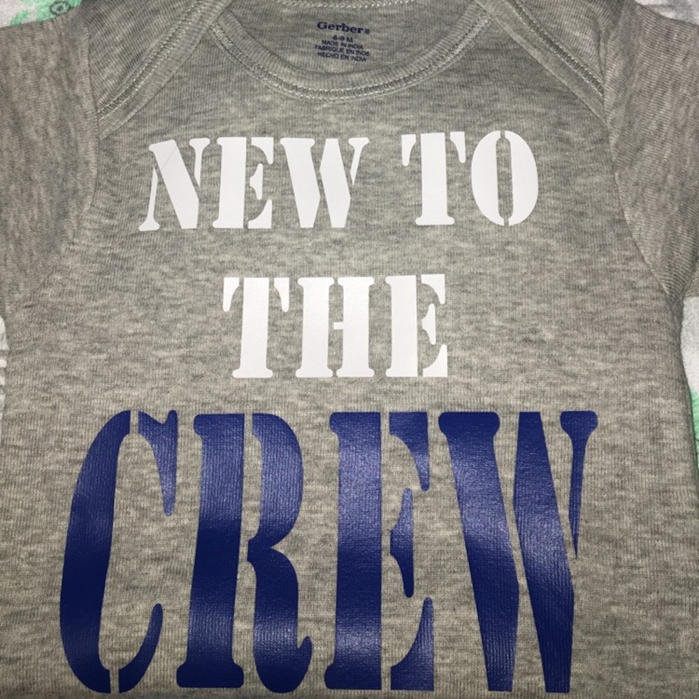 “New to the CREW” Personalized bodysuit